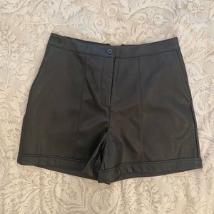 Express faux leather shorts